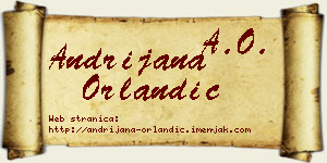 Andrijana Orlandić vizit kartica